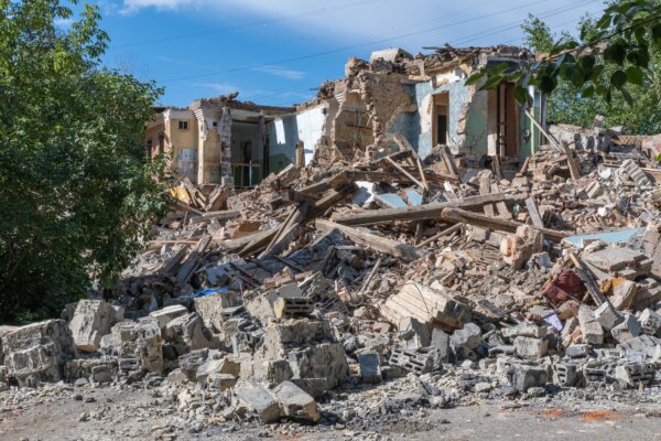 landscape-of-ruined-buildings-image-of-decrepitude-or-natural-disaster-the-house-is-destroyed-